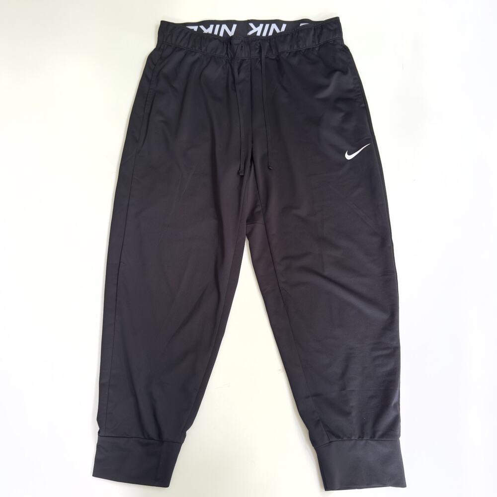 Nike Dri-FIT Mens M Black Joggers Running Sweatpants Warm Drawstring Athletic